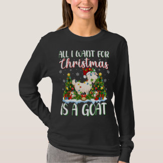 T-shirt Xmas Lighting Père Noël Tout Ce Que Je Veux Pour N