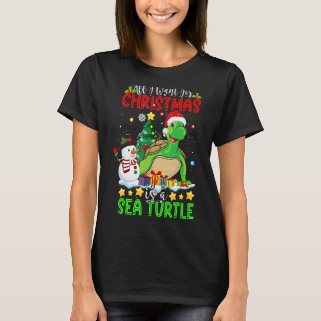 T-shirt Xmas Lighting Père Noël Tout Ce Que Je Veux Pour N (Devant)