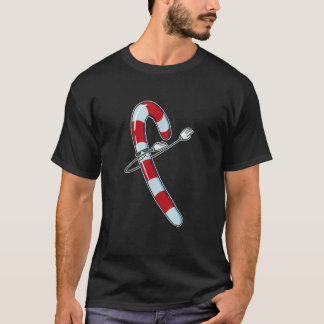 T-shirt Xmas Lights and Santa Hat Apparel Funny Christmas 