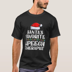 T-shirt Xmas Lights les favoris de Père Noël orthophoniste
