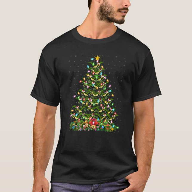 T-shirt Xmas Lights Santa Pterodactyl Dinosaur Bird Christ (Devant)