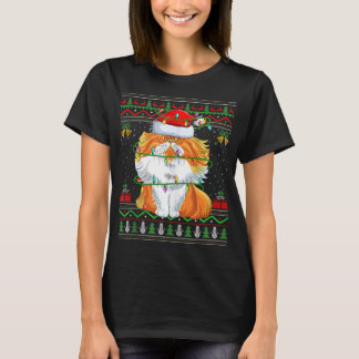 T-shirt Xmas Lights style sucré moche Père Noël Perse Chat