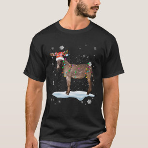 T-shirt Xmas Mule Lumières Père Noël Reindeer Mule Lover