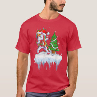 T-shirt XMas Neige hiver Fée Lights Unicorn Da