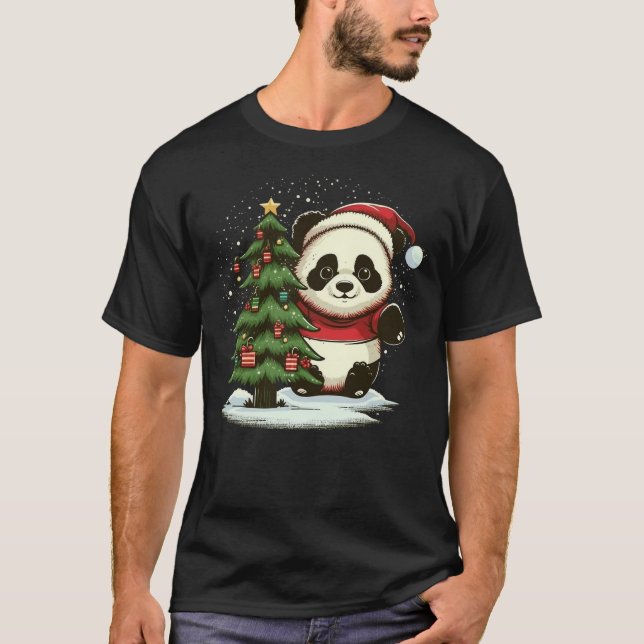 T-shirt Xmas Panda Santa on Christmas Panda (Devant)