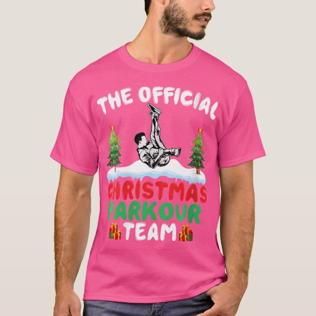 T-shirt Xmas Parkour Team - Funny Freerunning Parkour Chri (Devant)