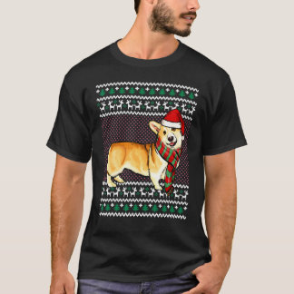 T-shirt Xmas Pembroke Welsh Corgi Chien Chapeau de Père No