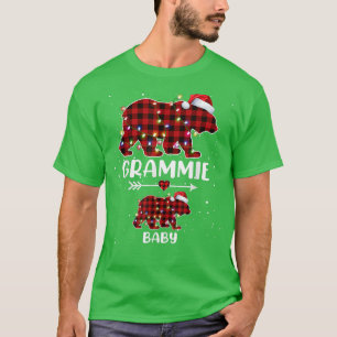 T-shirt Xmas Plaid Bear Grammie Bébé Polar Grossesse Annou