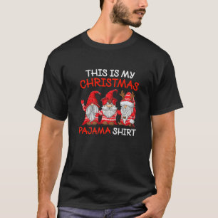 T-shirt Xmas Plaid Gnome Voici Mon Pyjama de Noël Hommes W