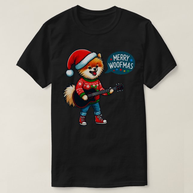 T-shirt Xmas Pomeranian 1 (Design devant)