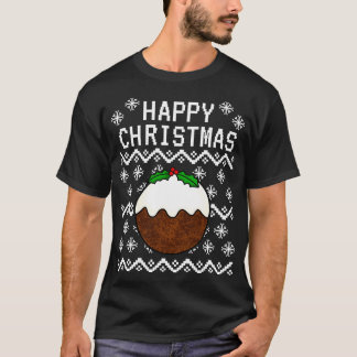 T-shirt Xmas Pudding mauvais Noël 1