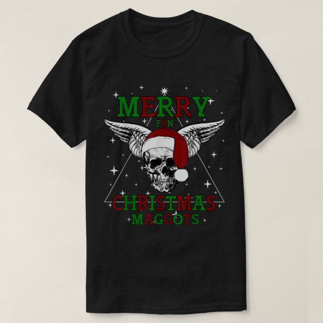 T-shirt XMas Rock et métal lourd Joyeux FKN Mag de Noël (Design devant)