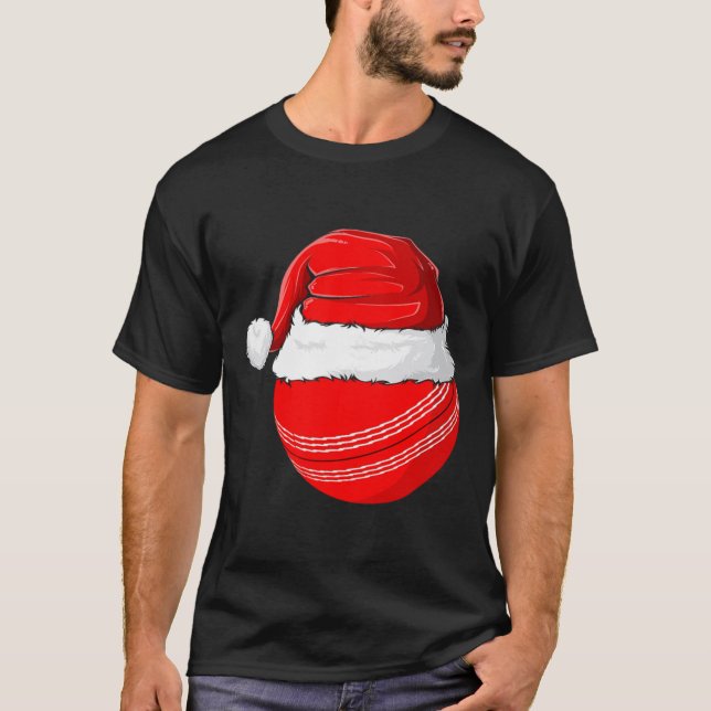 T-shirt Xmas Santa Hat Christmas Cricket  (Devant)