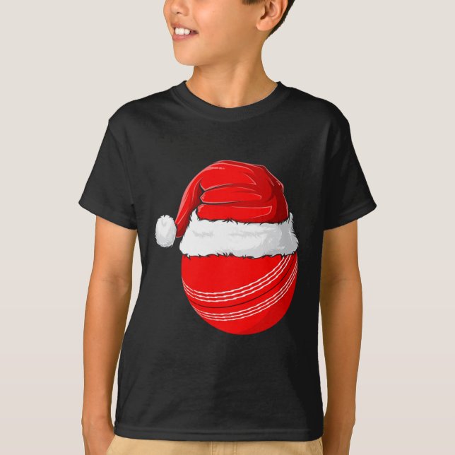 T-shirt Xmas Santa Hat Christmas Cricket  (Devant)