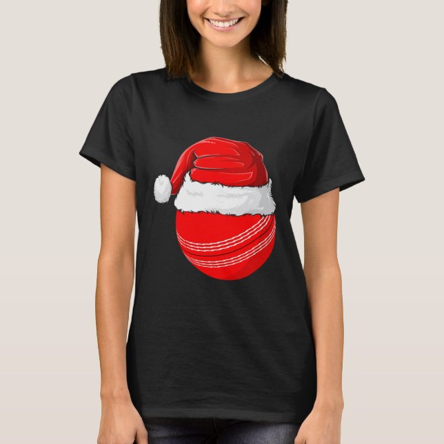 T-shirt Xmas Santa Hat Christmas Cricket  (Devant)