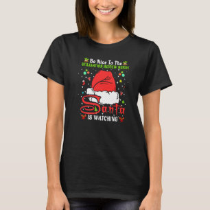 T-shirt Xmas Soyez Sympathique Pour L'infirmière De La Rev