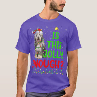 T-shirt Xmas Tree Is This Jolly Enough Bearded Collie Chri