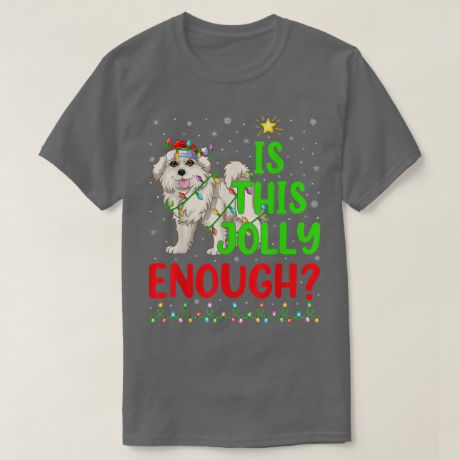 T-shirt Xmas Tree Is This Jolly Enough Great Pyrenees Chri (Design devant)