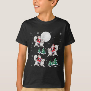 T-shirt Xmas Tree Père Noël équitation Perse Chat drôle No