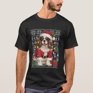 T-shirt Xmas Ugly Père Noël Cavalier King Charles Spaniel