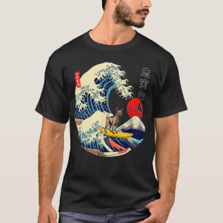 T-shirt Xoloitzcuintli Xolo Japonais Kanagawa Wave Surf Lo