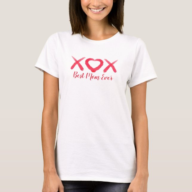 T-shirt Xox, amour, baisers, conception de la Saint-Valent (Devant)
