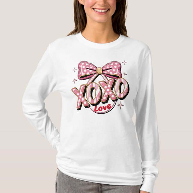 T-shirt XOXO Amour Saint-Valentin (Devant)
