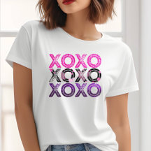 T-shirt Xoxo Pailleté et Distressed pour la Saint-
