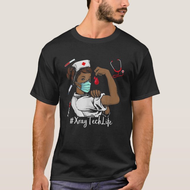 T-shirt Xray Tech BLACK NURSE Black History Month Junenth (Devant)