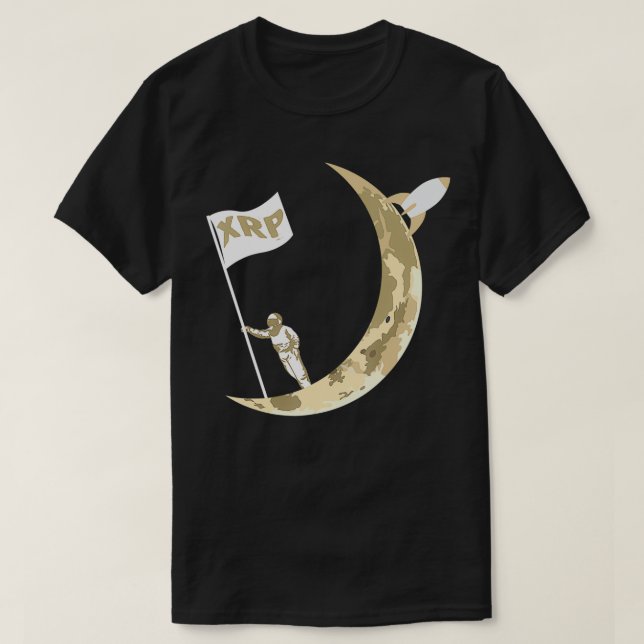 T-shirt XRP À La Lune Écrasez XRP Astronaut Crypto (Design devant)