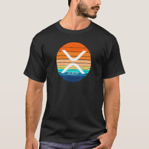 T-shirt Xrp Crypto moderne Sunset Hodl Cryptomonnaie
