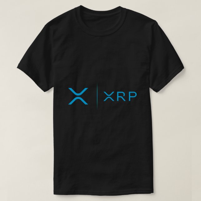 T-shirt XRP RIPPLE NOUVEAU LOGO BLEU CÔTÉ PAR CÔTÉ Premium (Design devant)