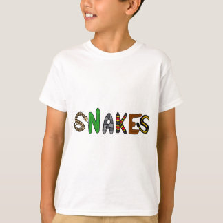 T-shirt XX art de lettres de serpents