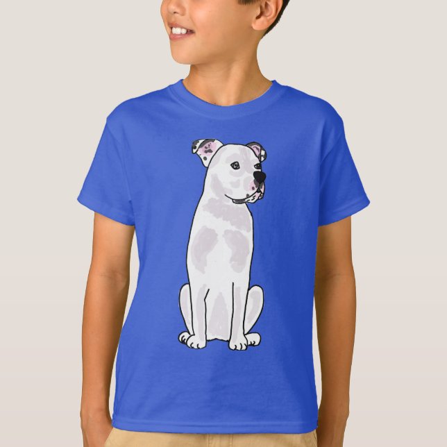 T-shirt XX bouledogue américain mignon avec le collier (Devant)