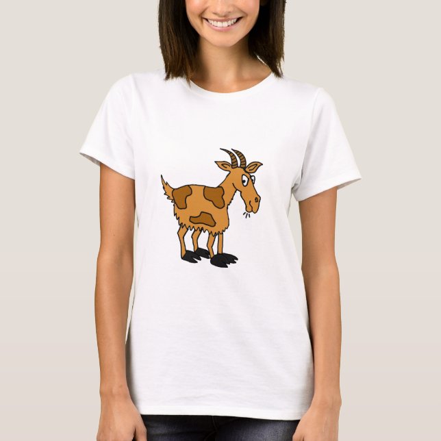 T-shirt XX chèvre drôle de bande dessinée (Devant)