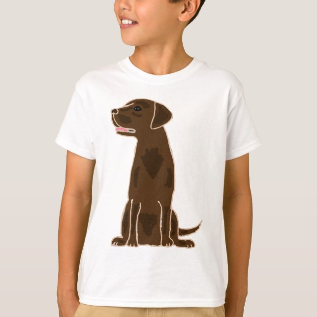 T-shirt XX chiot de labrador retriever de chocolat (Devant)