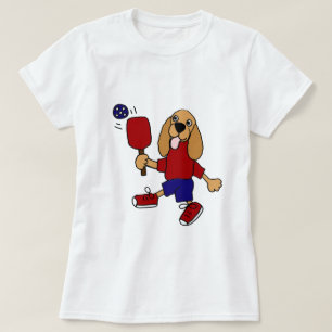 T-shirt XX cocker jouant la bande dessinée de Pickleball