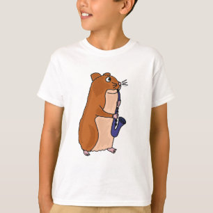 T-shirt XX hamster jouant le saxophone