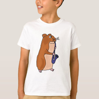 T-shirt XX hamster jouant le saxophone