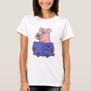 T-shirt XX lecture de porc comment au livre de mouche