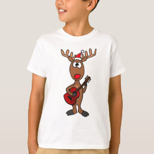 T-shirt XX renne jouant la guitare