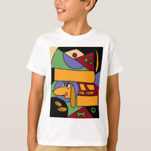 T-shirt XX teckel drôle d'art abstrait