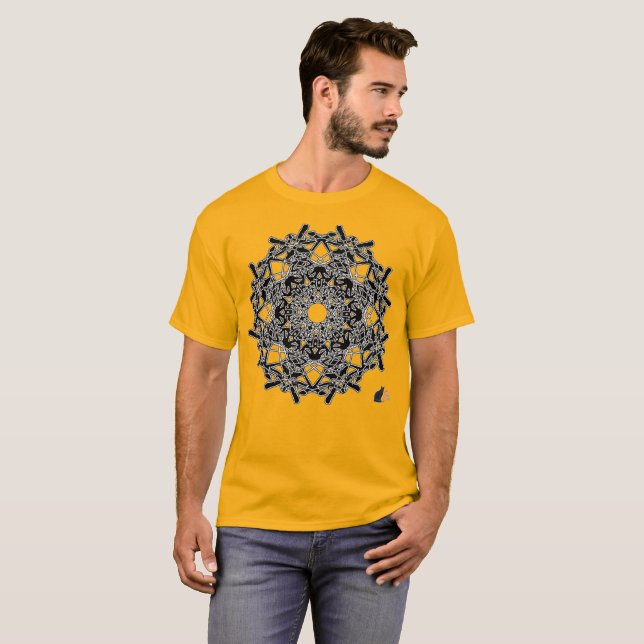 T-shirt Xylographique Octa Glyph (Devant entier)