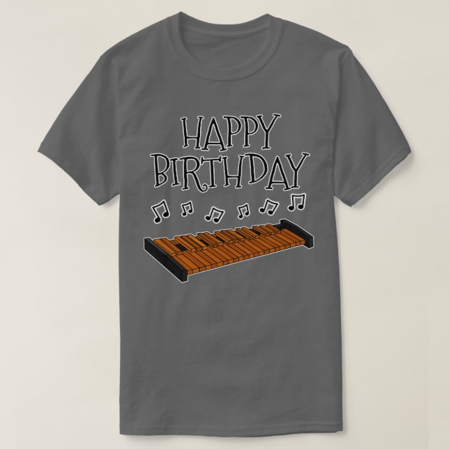 T-shirt Xylophone Joyeux Anniversaire Percus Enseignant Pe (Design devant)