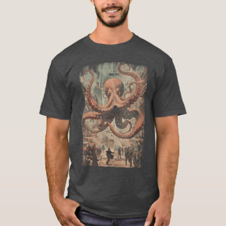T-shirt Y2K Streetwear Vintage Fashion Octopus Horror Mons