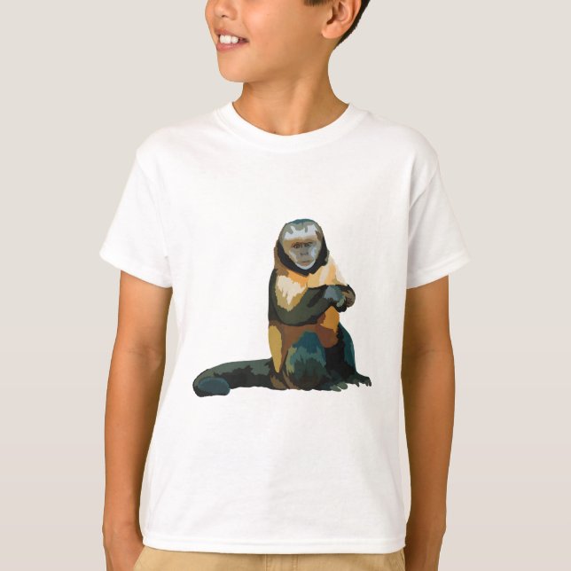 T-shirt Y est pour Capucin à poitrine jaune (Devant)