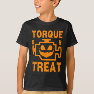 T-shirt Y Moteur Signer Citrouille Visage Torsion Ou Trait