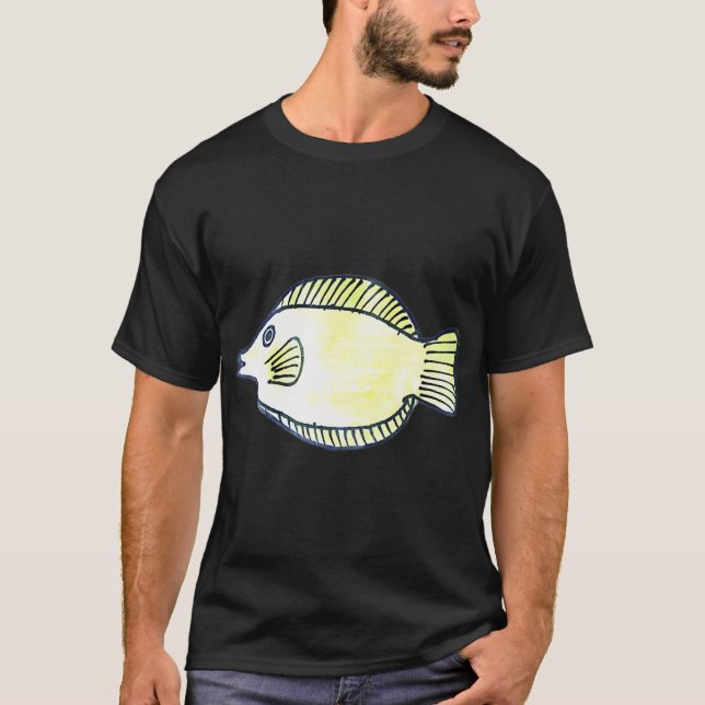 T-shirt Y pour Poisson Tangu jaune (Devant)