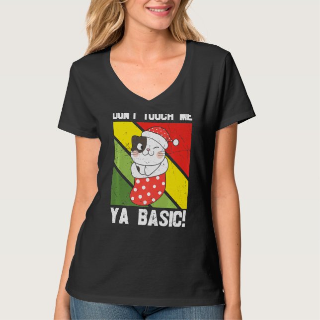 T-shirt Ya Cat de base Cat Citation Ne Touchez pas Moi Fun (Devant)