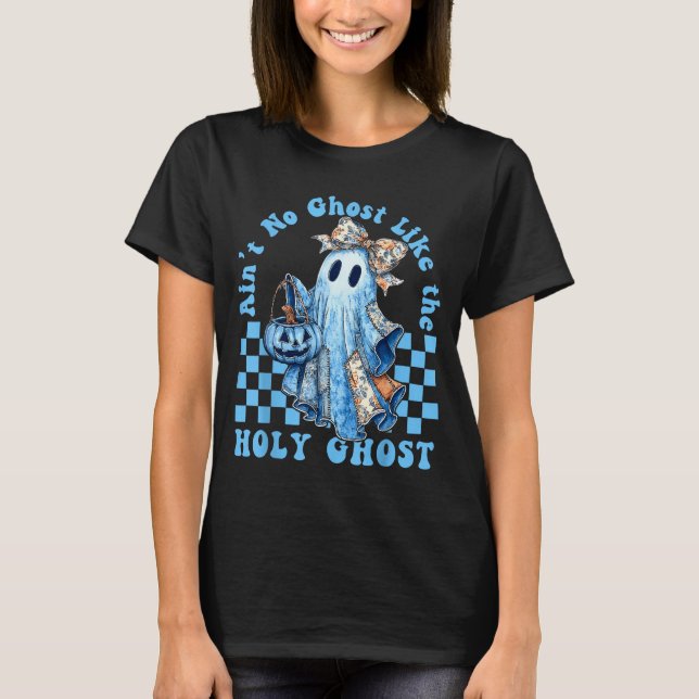 T-shirt Y'a pas de fantôme comme le Saint-Esprit Drôle Coq (Devant)